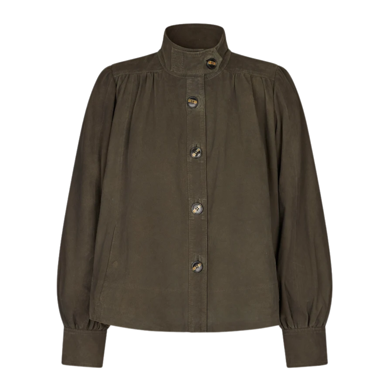 Zonie Suede Jacket Black Olive