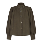 Zonie Suede Jacket Black Olive