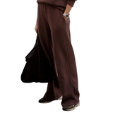 The Wide Leg Pant 30 Coffee/Marl