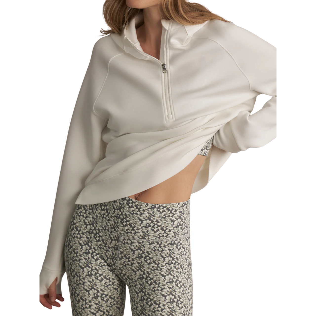 Karo Half Zip Midlayer White