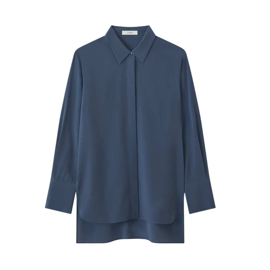 Bold Silk Blouse Mineral