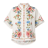 Stitched Garden Off White Blouse