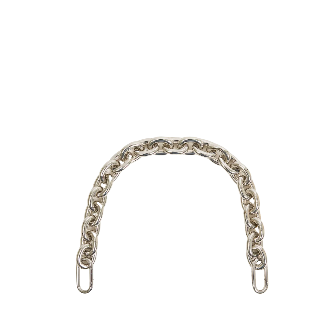 Shortie Strap Oversized Metal Link Silver