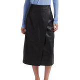 Novel Leather Skirt Chocolate Tort