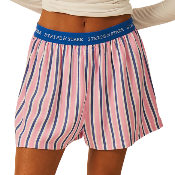 Ecovero Pyjama Shorts - Lazy Sundays Stripe