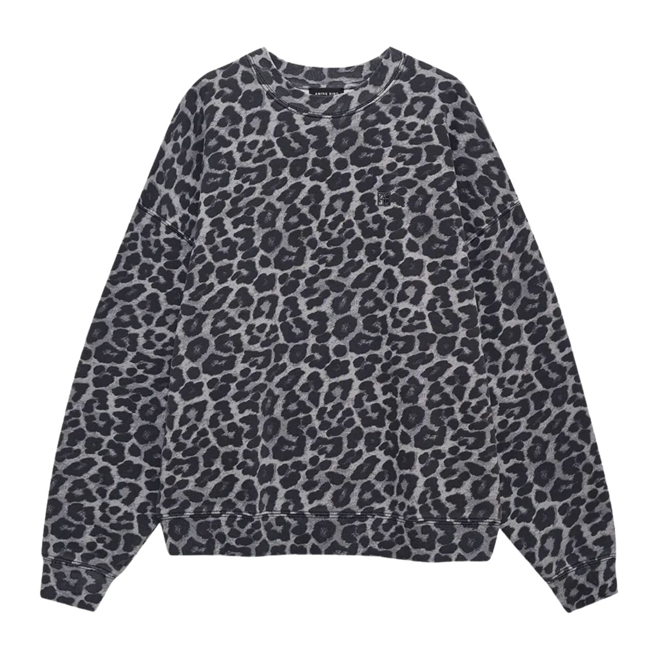 Miles Sweatshirt Grey Leopard