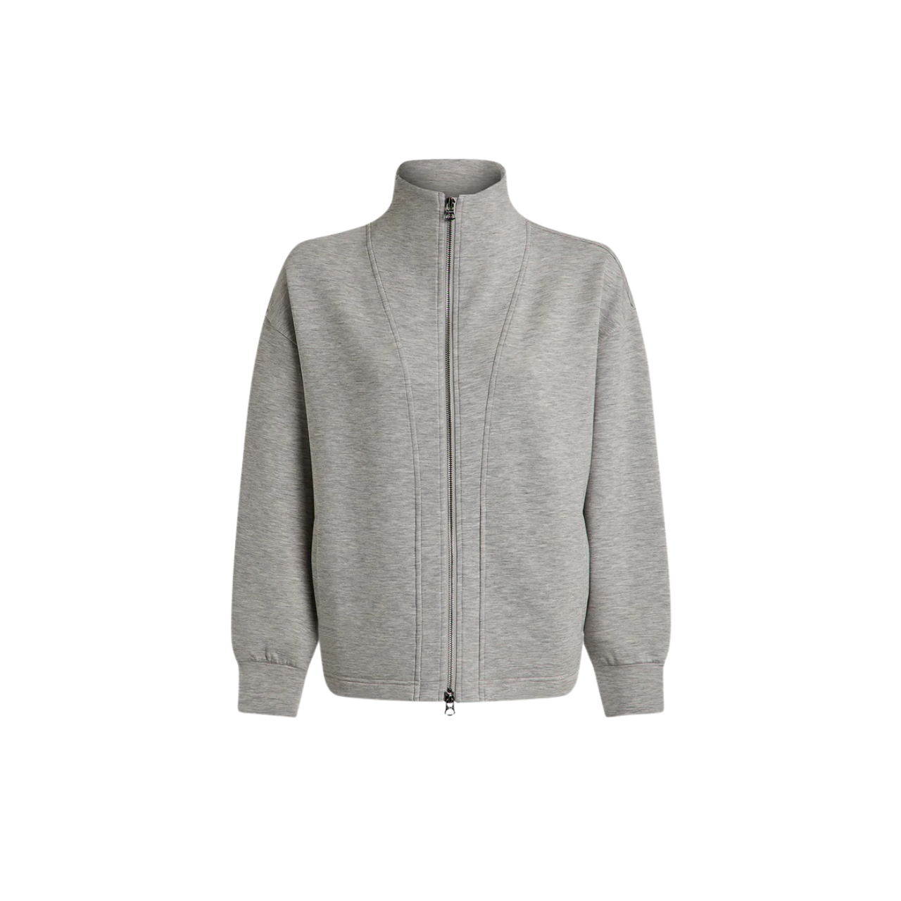 Arlene Zip Through Sweat Light Grey Marl