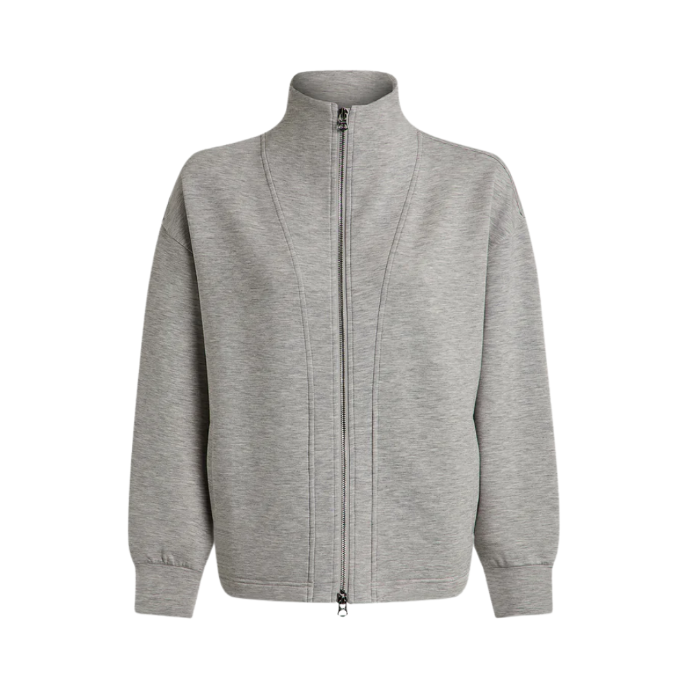 Arlene Zip Through Sweat Light Grey Marl