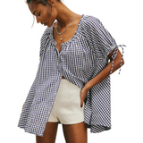 Farley Gingham Tunic Navy