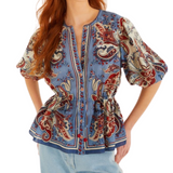 Paisley Scarf Blouse Cream