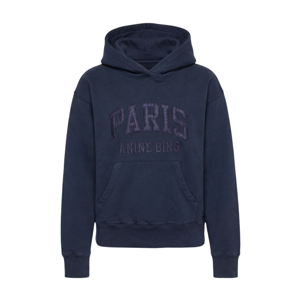 Debbie Shrunken Hoodie Paris Navy