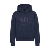 Debbie Shrunken Hoodie Paris Navy