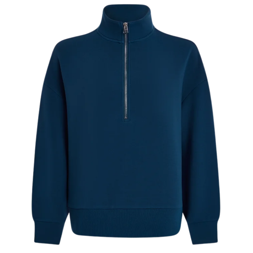 Mavis Mock Neck Sweat Sea Blue