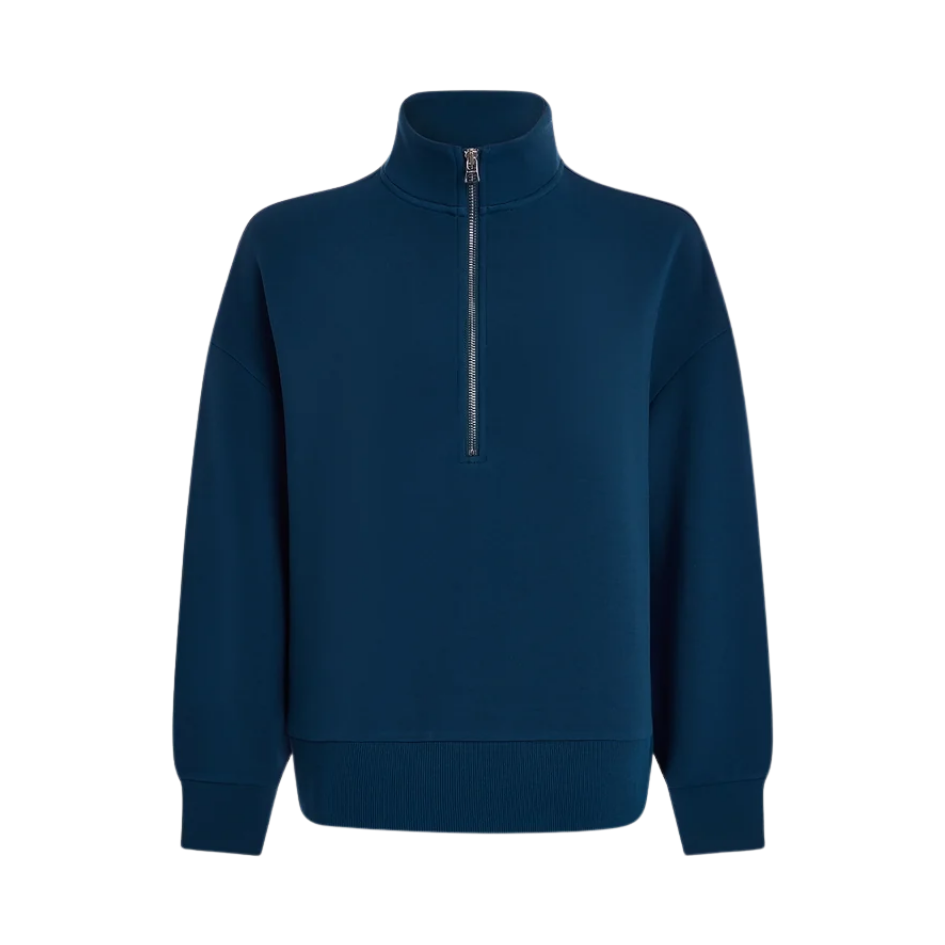 Mavis Mock Neck Sweat Sea Blue