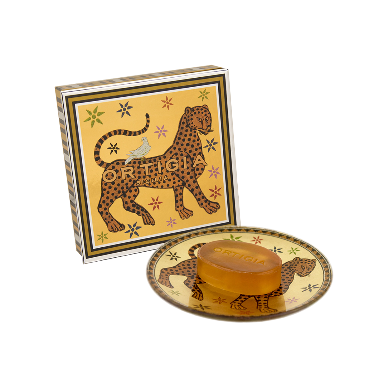 Ambra Negra Glass Plate And Soap