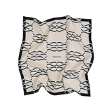 Silk Twill Scarf Monogram Cream