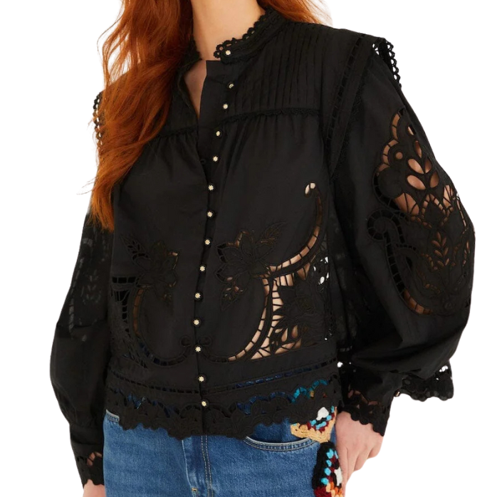 Richilieu Blouse Black