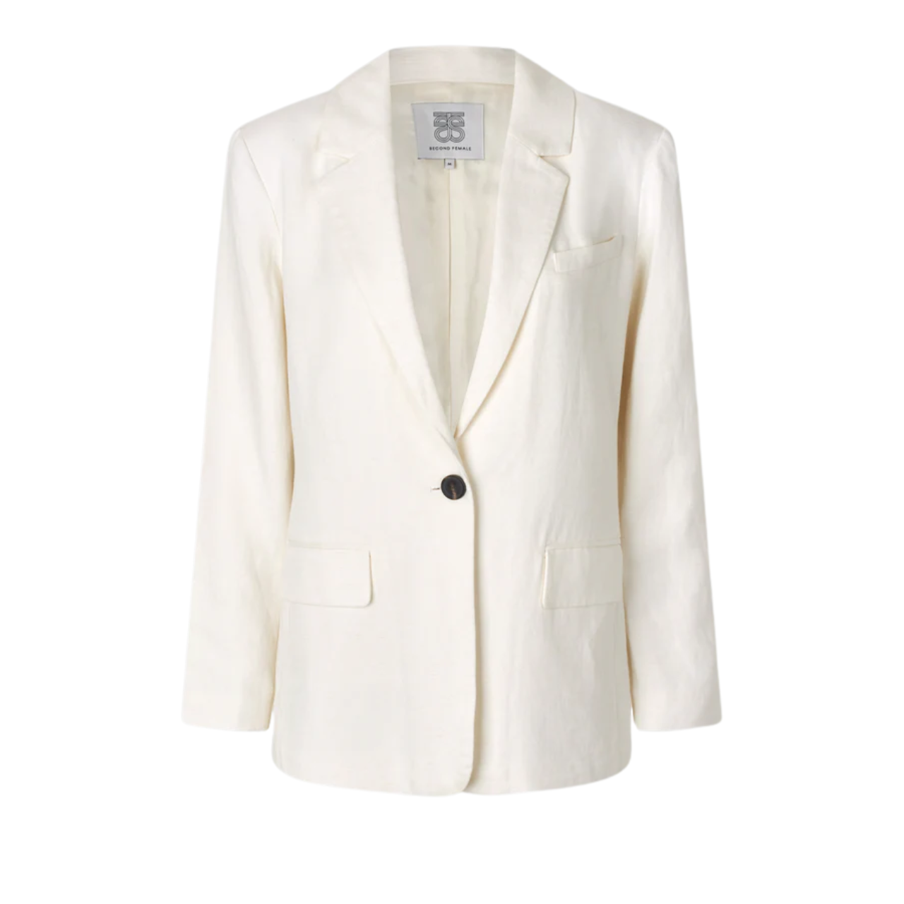 Lino Blazer White Alyssum