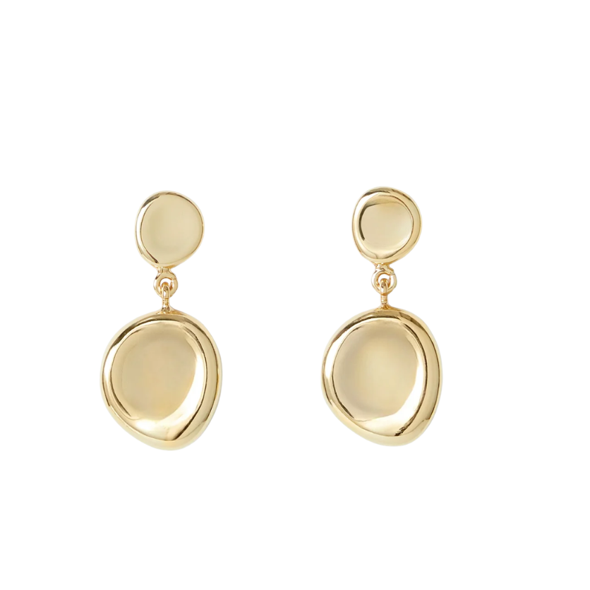 Bean Drop Earrings Gilded Gold