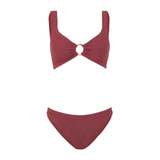 Julia Gold Hoop Bikini Metallic Rosewood