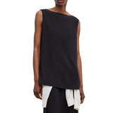 Sleeveless Crepe Top Black