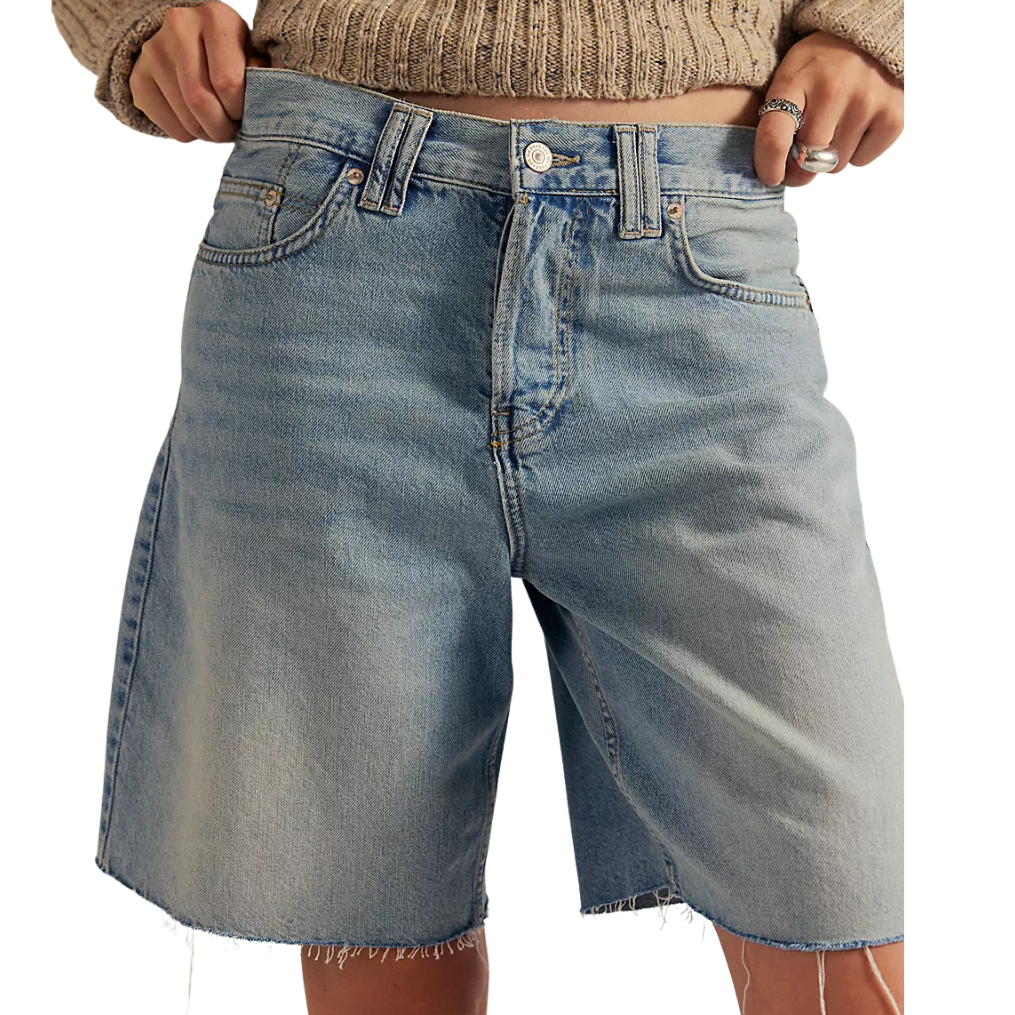 Montana Shorts Raw Hem Cowgirl Blues