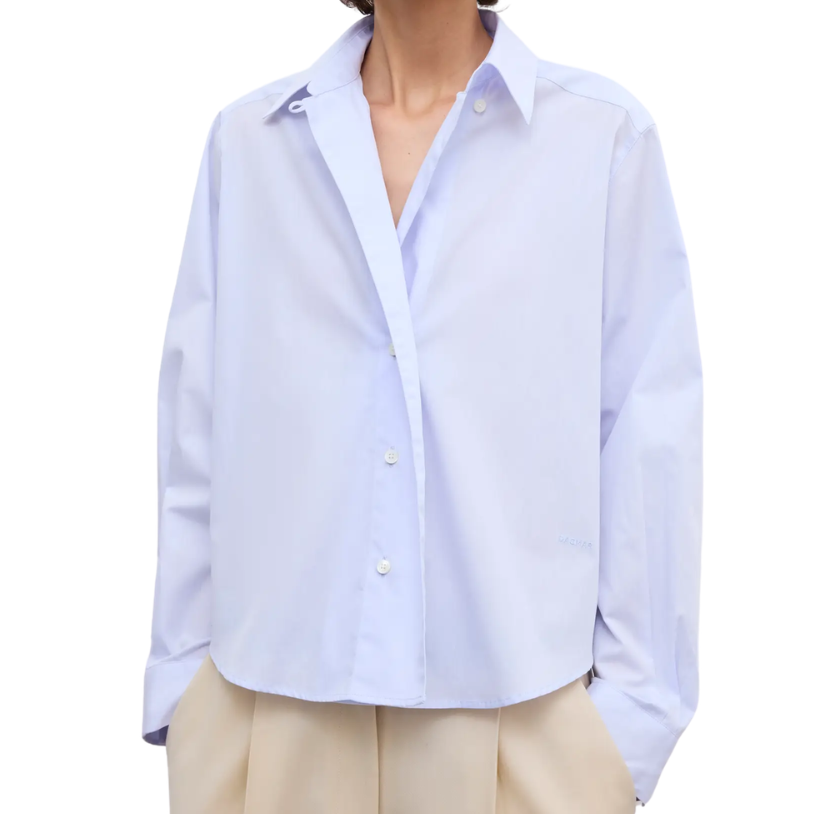 Cropped Shirt Light Blue