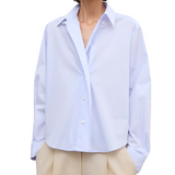 Cropped Shirt Light Blue