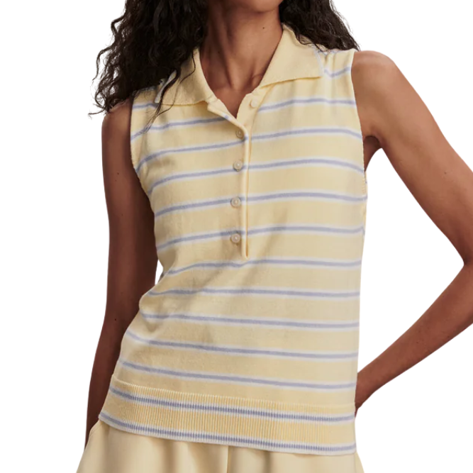 Rue Polo Tank Anise Flower/Blue