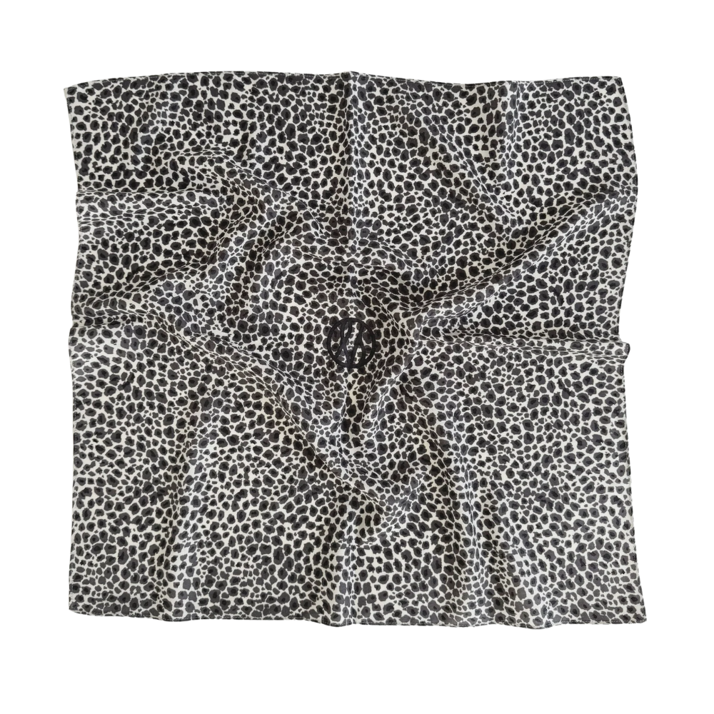 Wool Leo White Grey Black Scarf