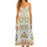 Stiched Garden Midi Dress