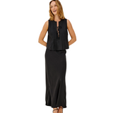 Aja Top Black Linen