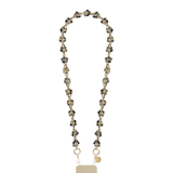 Cassy Long Chain Beige Flowers