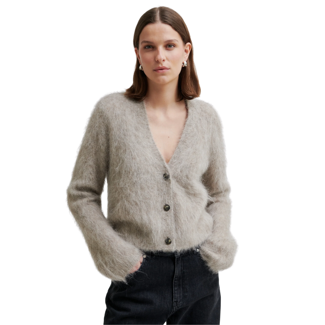 Karla Knit Cardigan Pumice Stone
