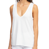The Knit VNeck Tank White