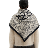 Silk Twill Scarf Shaded Dot