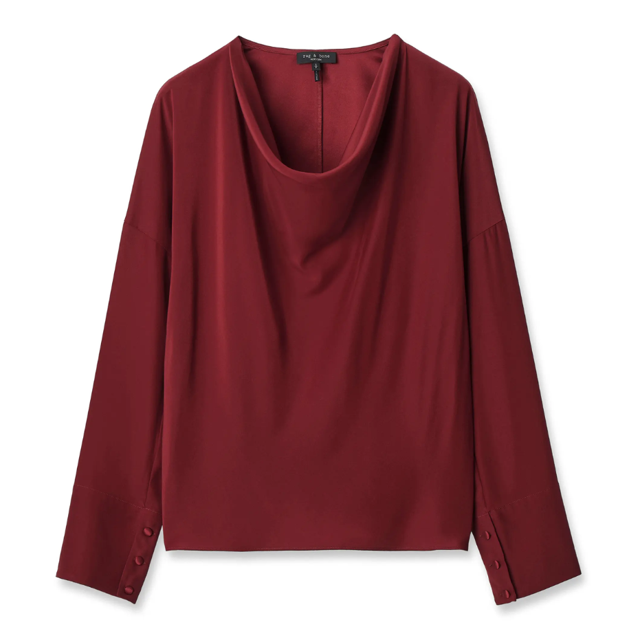 Vinnie Silk Blouse Red