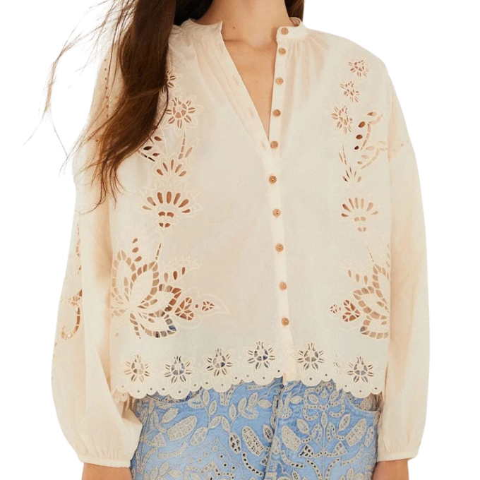 Artisanal Soft Pink Blouse