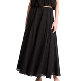 Crinkled Maxi Skirt Black