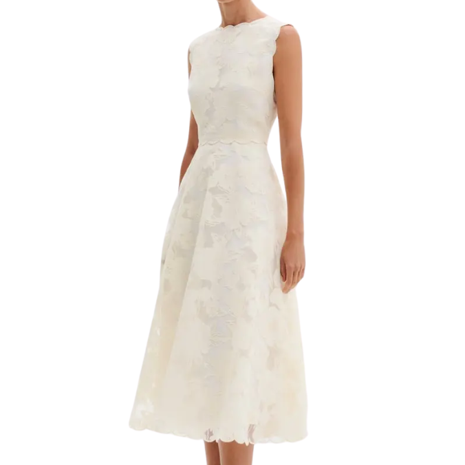 Elin Lace Midi Dress Vanilla