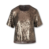 Lucy Sequin Tee Coffee