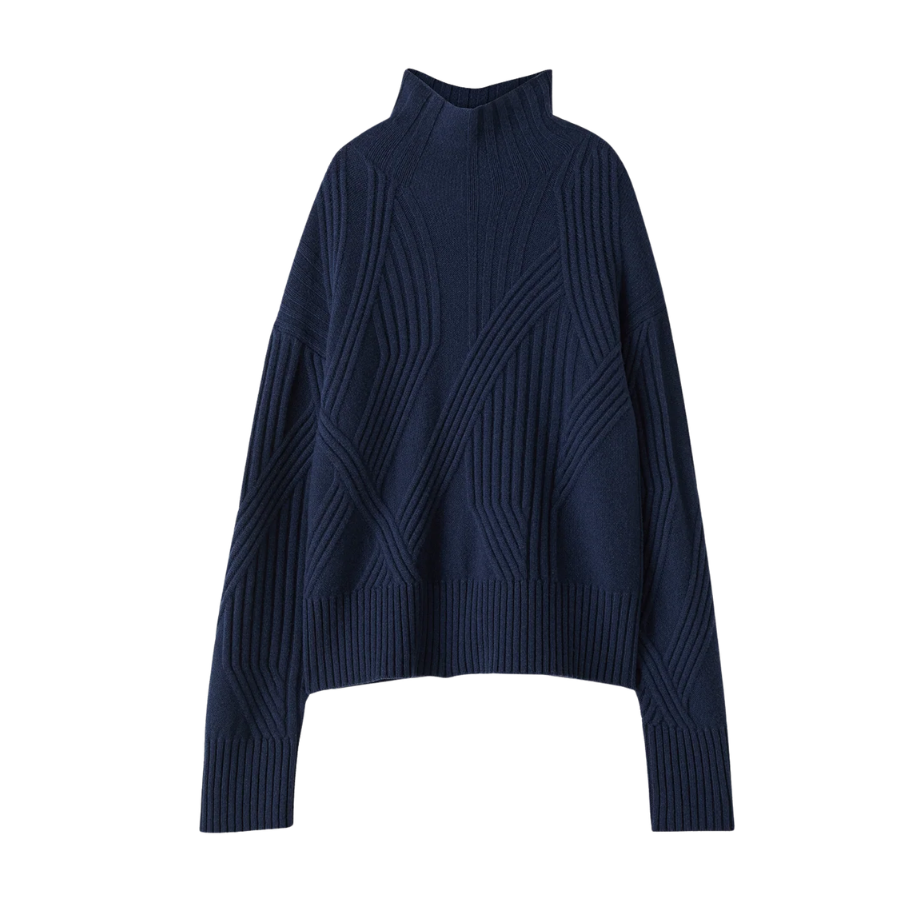 Isabel Soft Wool Rib Jumper Abyss