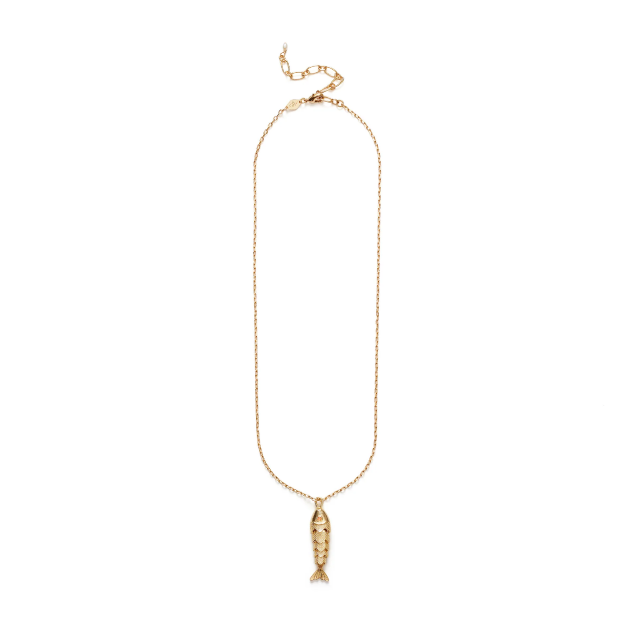 Something Fishy Necklace Gold