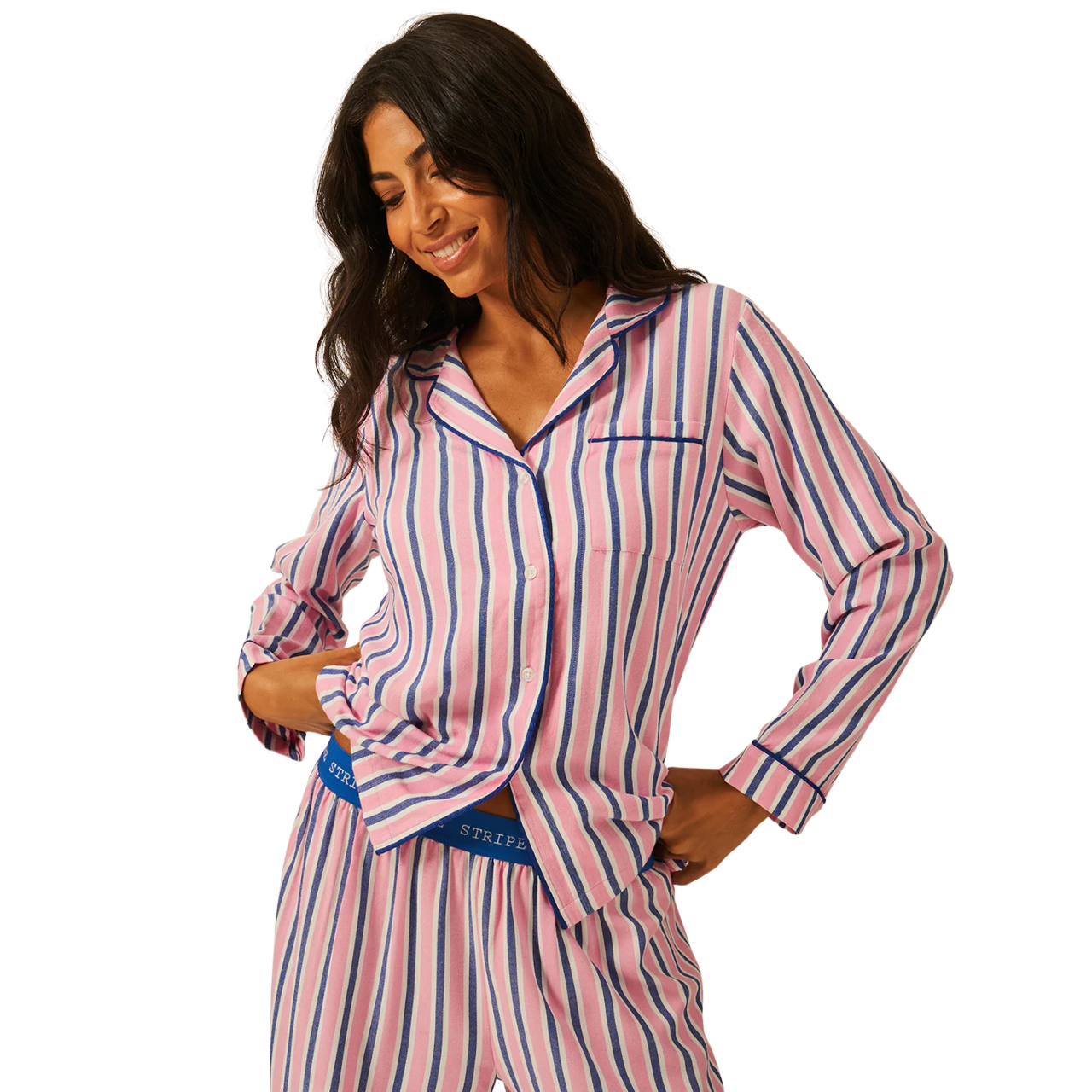 Ecovero Pyjama Top - Lazy Sundays Stripe
