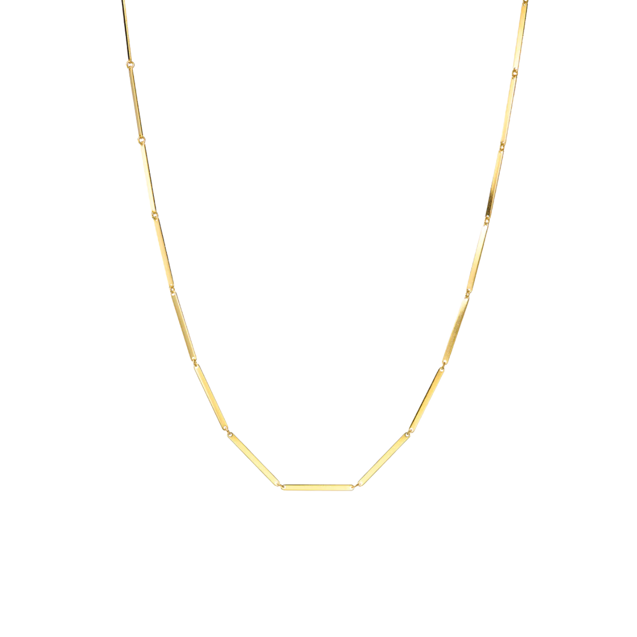 Gold Link Bar Necklace