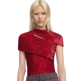Red Fil Coupe Cut Out Top Red