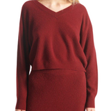 Raxon V Neck Cherry