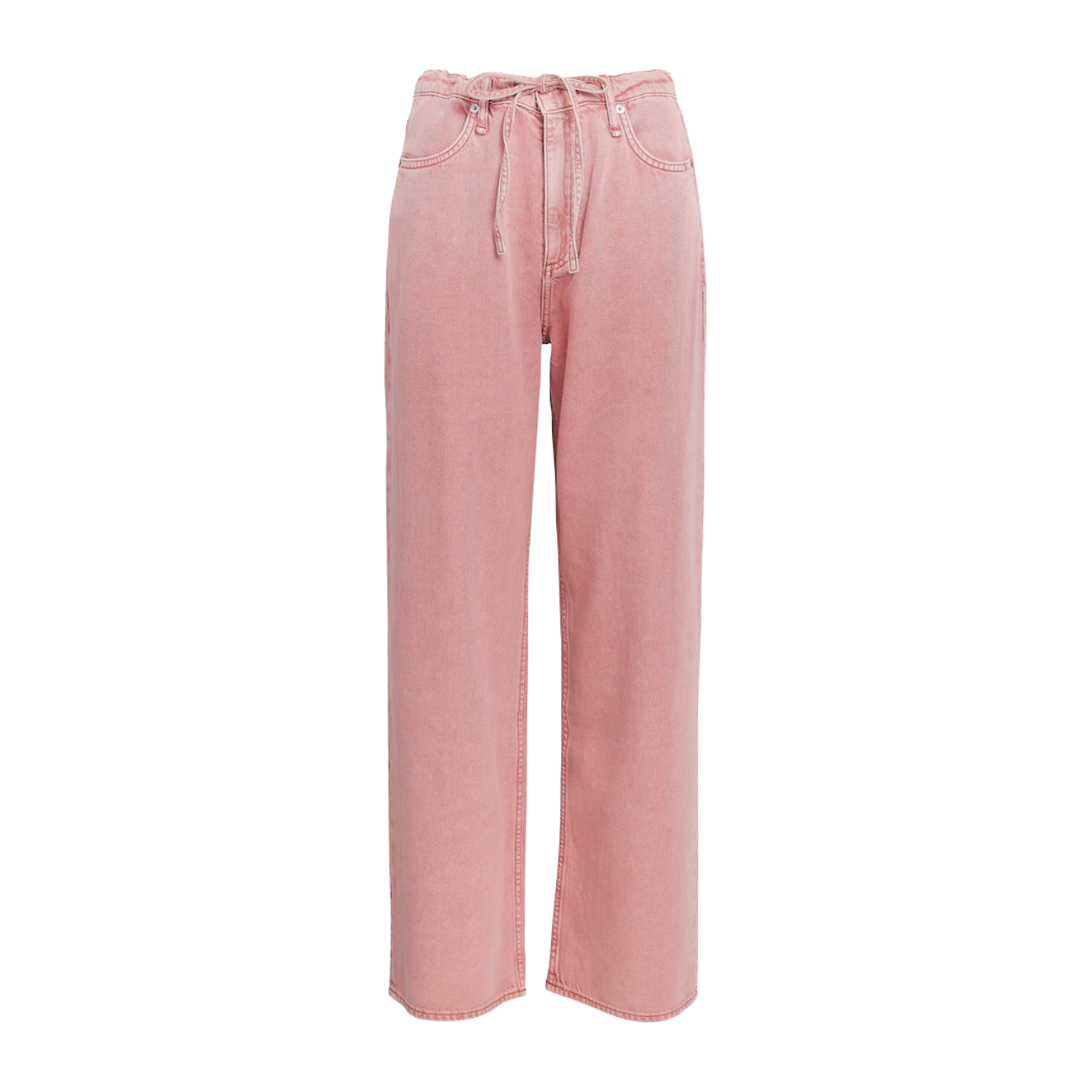 Phoebe Drawstring Jeans Wide Leg Raspberry