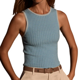 Hanson Knit Tank Mist Blue