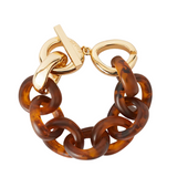 Bean Link Bracelet Dark Horn